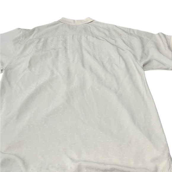 TOMMY BAHAMA 100% Silk Collard Shirt in Yellow size XLarge - Picture 7 of 11